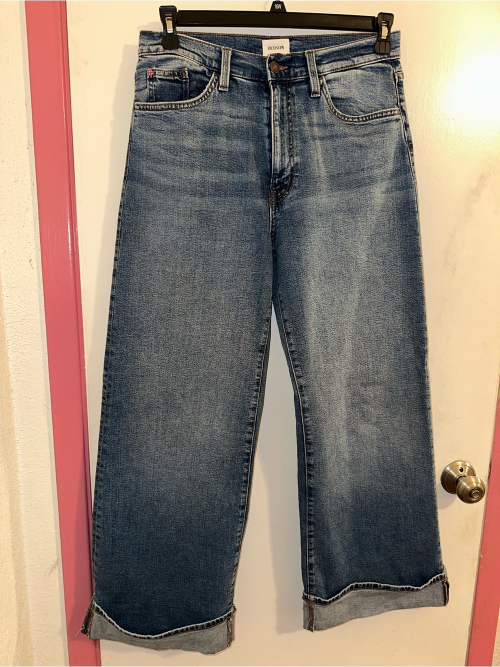 Hudson Jeans Women’s Light Blue Relaxed Wide-Leg Denim